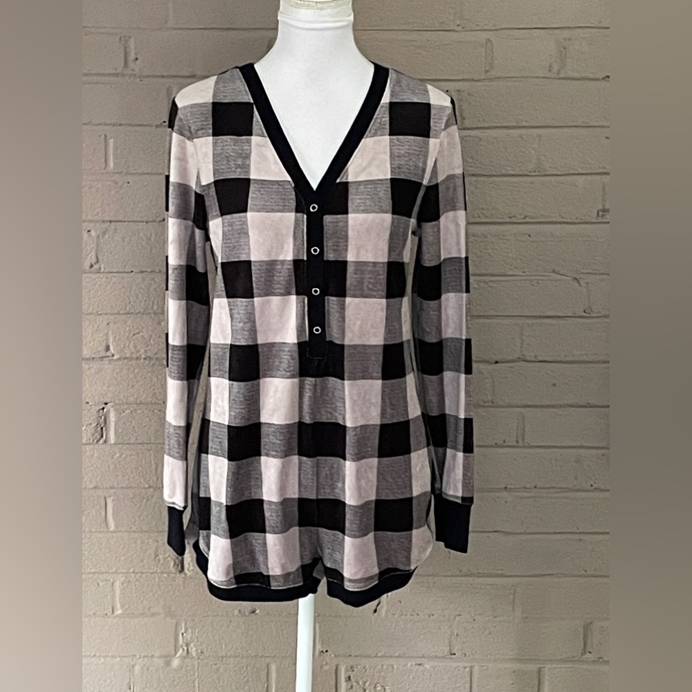 Plaid Velour Lounging Romper M